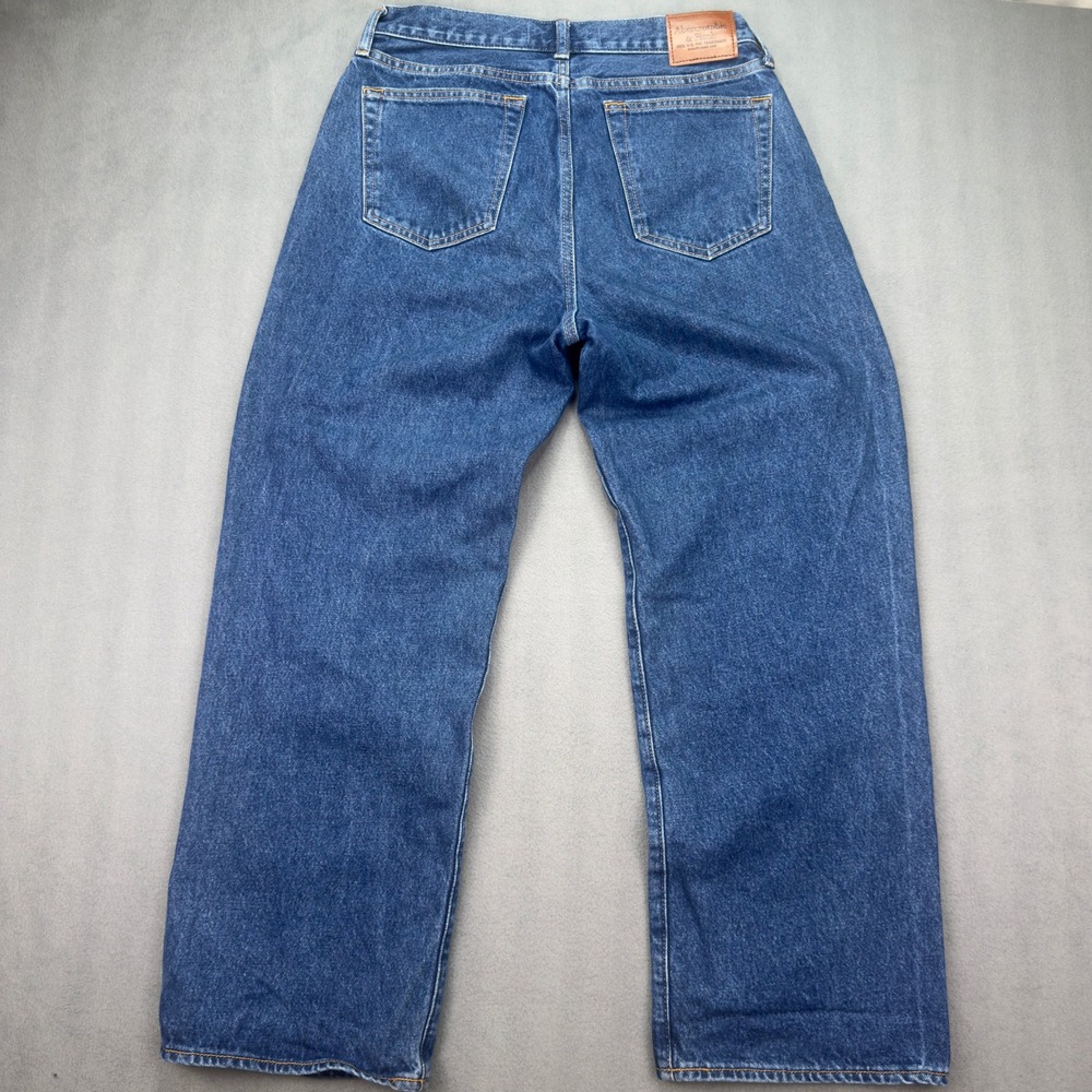Abercrombie & Fitch Baggy Authentic Rigid Denim Jeans 30x30 Blue - Picture 4 of 10